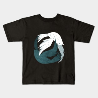 Yin Yang Birds in Flight Kids T-Shirt